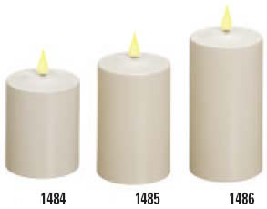 All Weather Flickering LED Pillar