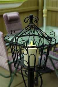 All Weather Flickering LED Pillar