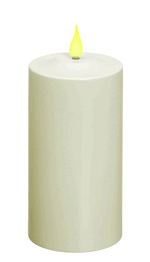 All Weather Flickering LED 6" Pillar Candle