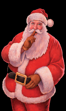 Wow Windows translucent window poster - Santa