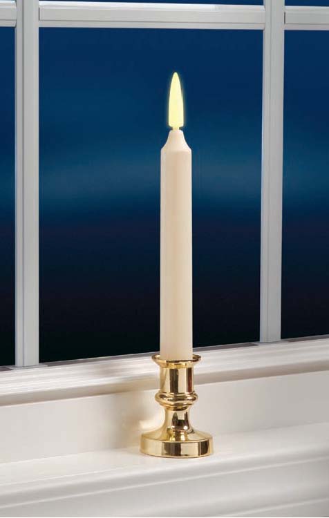 CLASSIC FLICKERING CANDLE LAMP - 9 INCH PAIR W BASE
