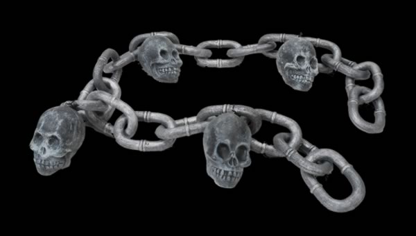 5' Chain with Dangling Skulls