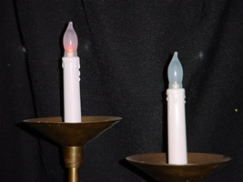 Economy Flickering LED Melted Taper Candle Lamp - 6 Inch