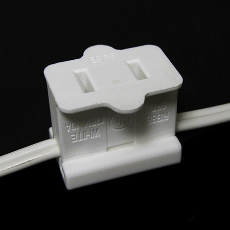 ... Zip Receptacle - SPT1 - Snap On - White - Zip Plugs & Receptacles