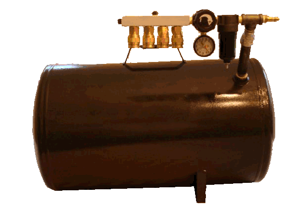 11 Gallon Quad Port Pneumatic Air Prop Reserve Tank
