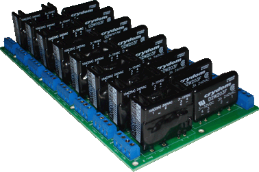 16 Channel Relay Board Assembly - DC Control to AC Load