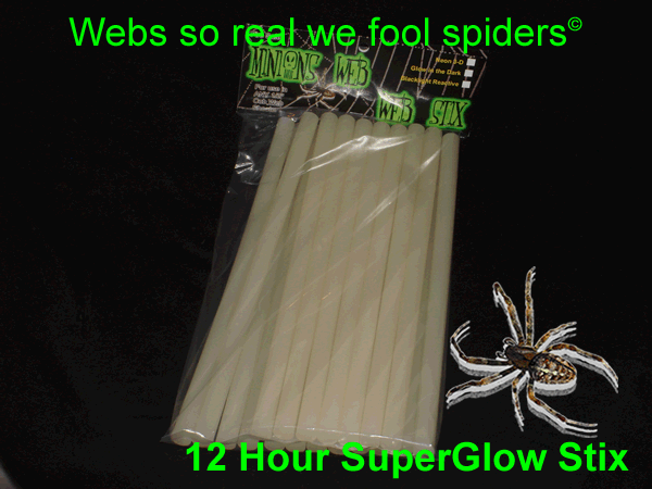 12hr SuperGlow Webblaster Cobweb gun Hot Glue Sticks half pack