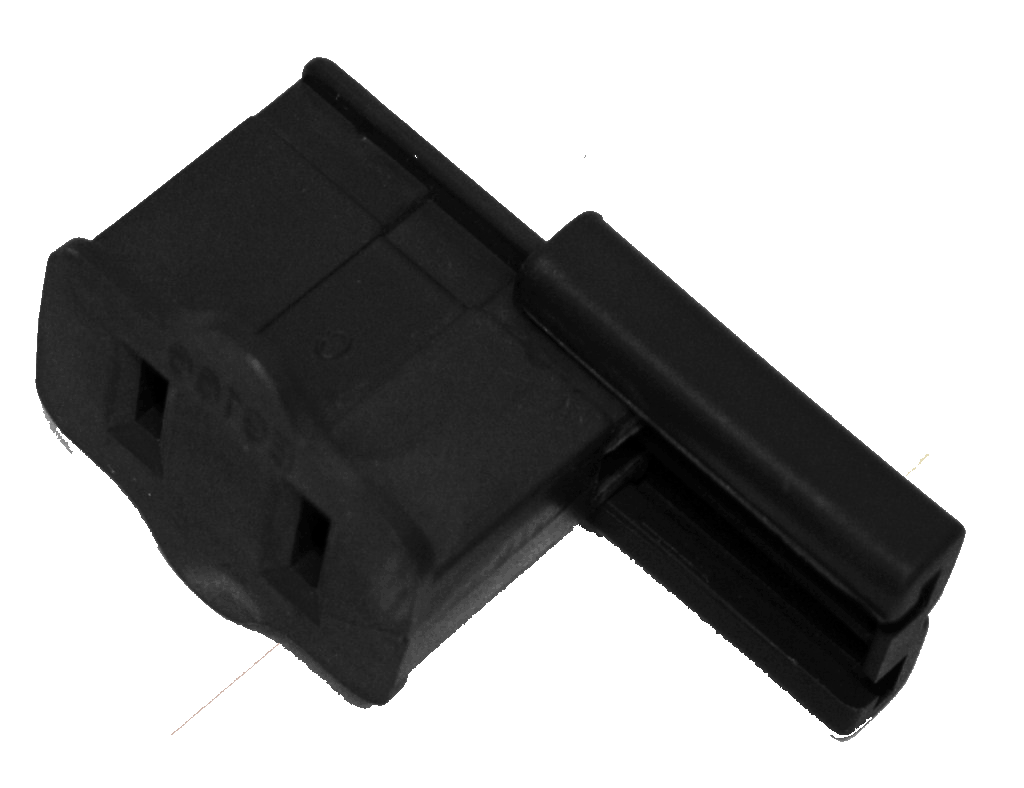 SHOW SPECIAL Female Inline Zip Receptacle - SPT1 for 18GA Wire - Snap On - Black